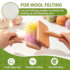 3 Pcs Wool Carders, Wood Hand Carding Brushes - Image 2