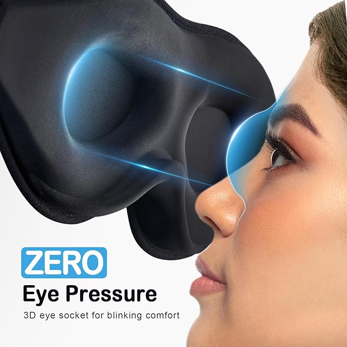 LitBear Breathable Sleep Mask, 3D Eye Mak Sleep - Image 5