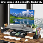 OPNICE Desk Organizers and Accessories, Dual Monitor Stand Riser - Image 5