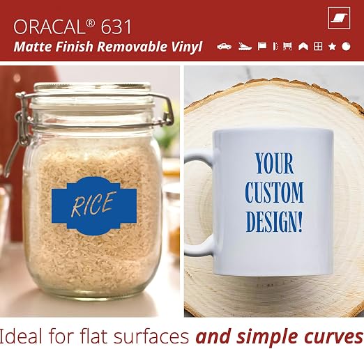 ORACAL 631 Matte Gentian Blue Vinyl Durable Roll Easy to Weed Permanent - Image 2