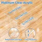 NIUBEE Acrylic Display Riser, 2 Set Clear Rectangular Stands - Image 2