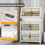 UAMFURI Stackable Storage Bins, 525QT Collapsible Drawers - Image 3