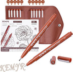 KEMYR 10 Micro Fine liner Drawing Art Pens Calligraphy Pens: 0.05mm-1.0mm Size by Kemyr