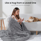 Weighted Blanket Queen Size 17lbs, Ultra-Warm Thick Sherpa Weighted Blankets - Image 4