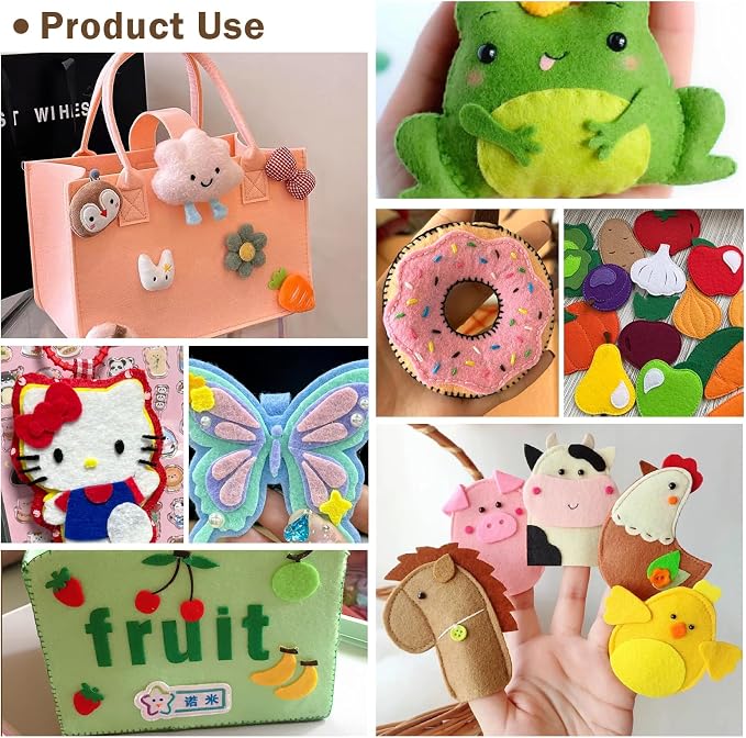 HaoFeiJH Black Felt Fabric Sheets - Image 4