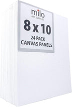 milo Canvas Flat Panel Boards for Painting, 8x10 inch, 24 Pack, Mixed Wet Media - Image 5