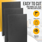 CALPALMY 8-Pack Black ABS Plastic Sheet 1/16 Inch Thick, Flexible Than Acrylic - Image 2