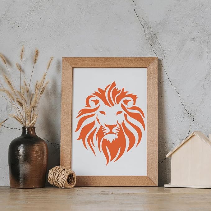 yhslmh Lion Tiger Stencils for Painting on Wood Reusable Animal Spray Paint - Image 7