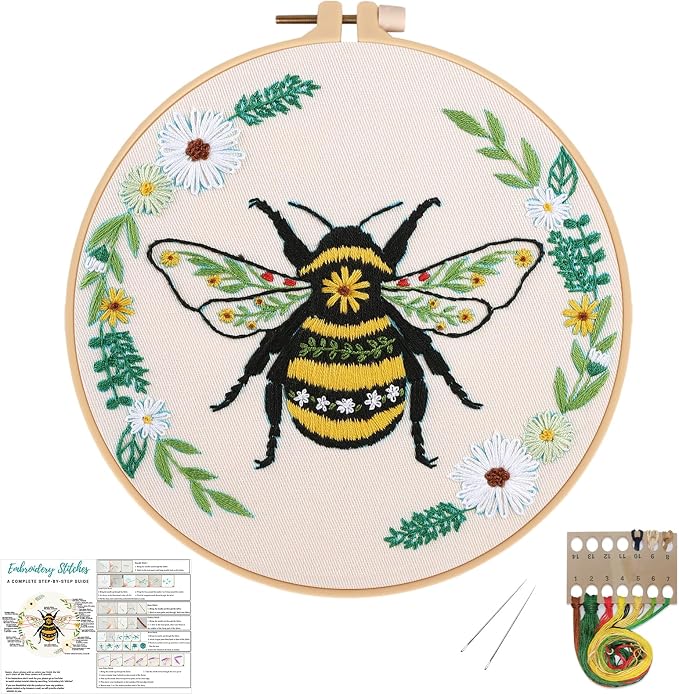 Louise Maelys Bee Embroidery Kit by LouiseMaelys