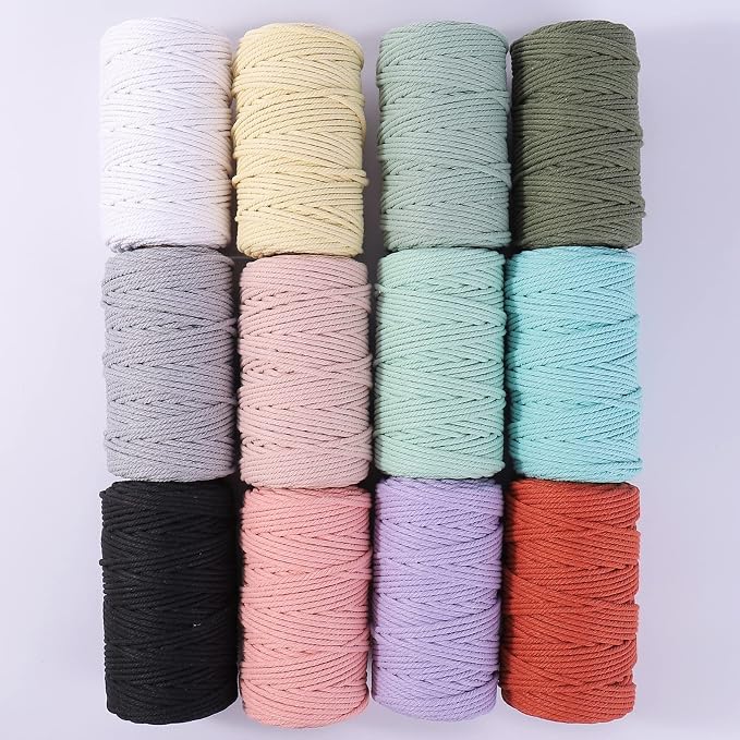 Black Cotton Macrame Cord, 4mm x 109Yards, Crafts & More - Image 5