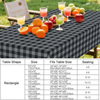 Smiry Rectangle Table Cloth, Waterproof Vinyl Tablecloths - Image 7