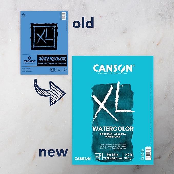 Canson XL Series Watercolor Paper Pad, 30 Sheets/Pad, 6 Pads | Cold Press - Image 2