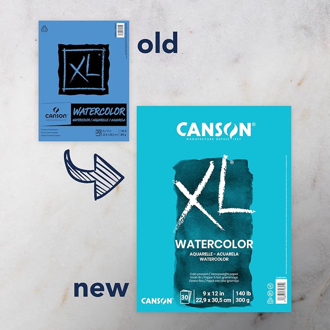 Canson XL Series Watercolor Paper Pad, 30 Sheets/Pad, 3 Pads | Cold Press - Image 2