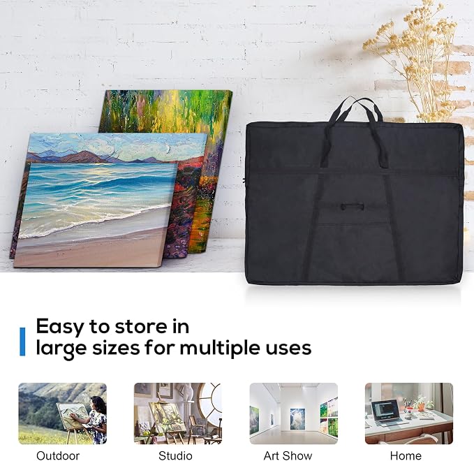JJRING Extra Large Dacron Waterproof Light Weight Art Portfolio Tote Bag - Image 5
