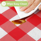 Smiry Plastic Table Cloth, Waterproof Vinyl Tablecloth - Image 2