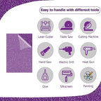 2 Pack 8'' x 12'' Glitter Purple Acrylic Sheet, 3mm Thick Acrylic Plexiglass - Image 4