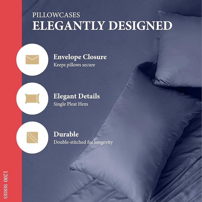 100% Egyptian Cotton Queen Size Sheets Set - Image 5