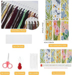 6PC Flowers Counted Cross Stitch Bookmark Kit - Image 2