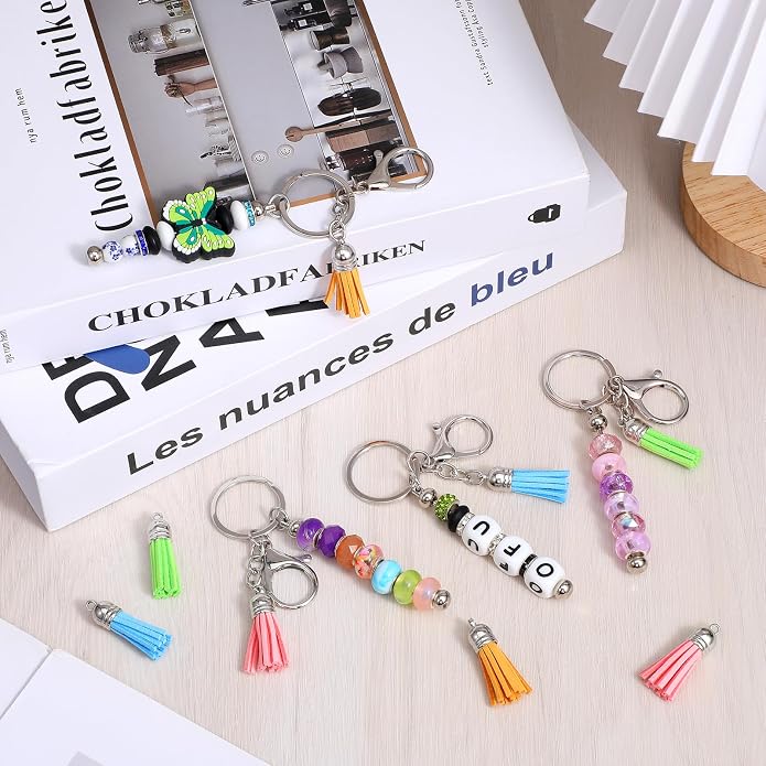 48 Pcs Beadable Keychains: Modern DIY Keychain Supplies - Image 7