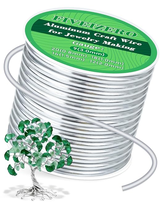 FIVEIZERO 9 Gauge Aluminum Craft Wire 33ft, Armature Wire by FIVEIZERO