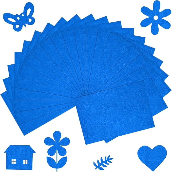 20 Pcs Navy Blue Felt Fabric Sheet 8" x 12" Assorted Color Felt Fabric Sheets by Bringsparkletoeverydaylife