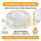 Double Sided Tape Heavy Duty, Picture Hanging Adhesive Strips) - Image 2