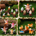 33 Pcs Fairy Garden Miniature Kit Resin Fairies Animal | Weatherproof Solid - Image 5