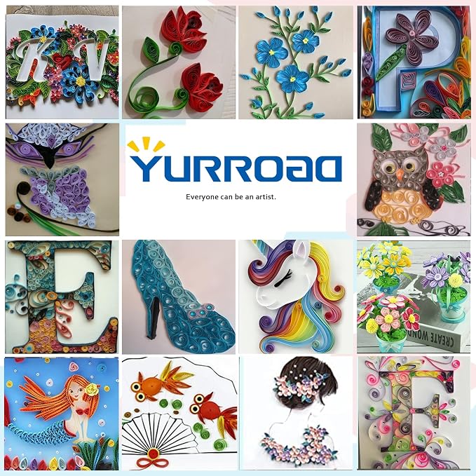YURROAD Quilling Board with Pins & Storage Drawer, Compact Paper Quilling - Image 6