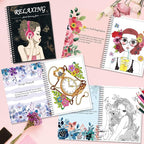 Kalysky Adult Coloring Book for Women, Spiral Bound, Relaxation Arts and Crafts - Image 5