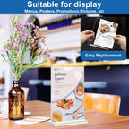 Acrylic Sign Holder 5.5 x 8.5, 10 Pack Double-Sided Stand up Table Top Clear - Image 5