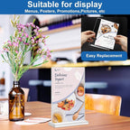 Acrylic Sign Holder 4x6, 20 Pack Clear Table Vertical Double Sided Table Menu - Image 2