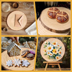 FSWCCK 2 Pack Nature Unfinished Round Wood Slices, 8-9 Inches Wooden Circle - Image 4