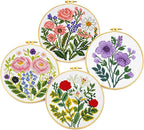 Zhenqing 4-Piece Floral Cross Stitch Kit by ZhenqingHomeFlagship