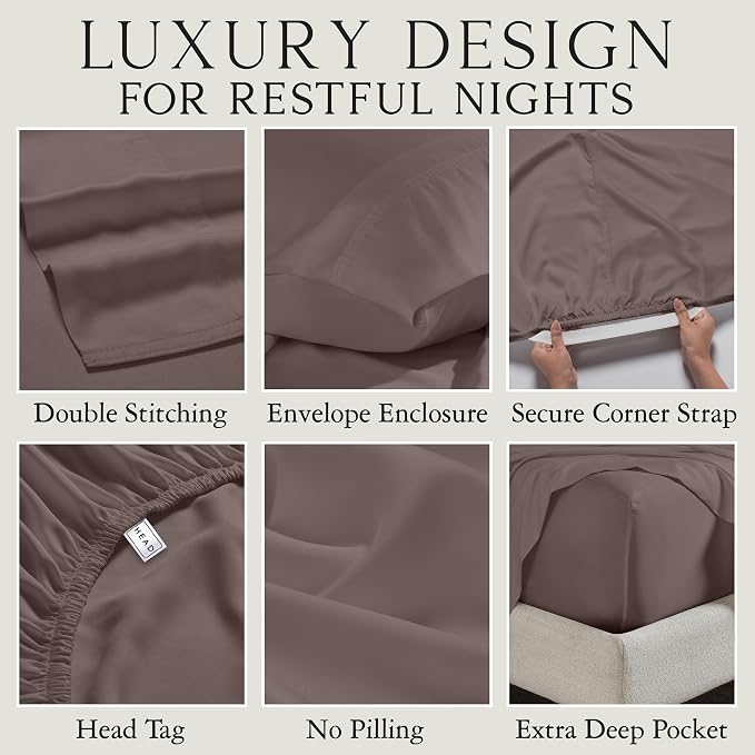 Karissa Mae Cooling Bamboo Viscose Queen Size Pillowcase Set | 100% FSC - Image 3