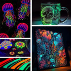 Roizefar Glow in the Dark Paint, 16 Colors 3D Permanent Acrylic Fabric Paints - Image 7