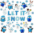 Naozinebi 53PCS 3D Winter Honeycomb Bulletin Board Snowflake Penguin Bulletin by Naozinebi