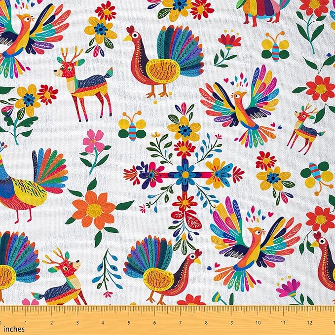 Feelyou Colorful Birds Upholstery Fabric by Feelyou
