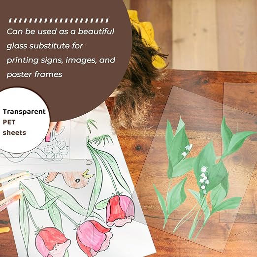 TKOnline 10 PCS Plexiglass Sheets, 8.5" x 11" x 0.02 Clear PET Sheet Panels - Image 7