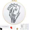 Gothic Tarot Embroidery Kits for Beginners Adults, Halloween Hand Bone by Unknown