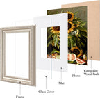 eletecpro 5x7 Vintage Picture Frame, Glass Cover, Horizontal or Vertical - Image 2