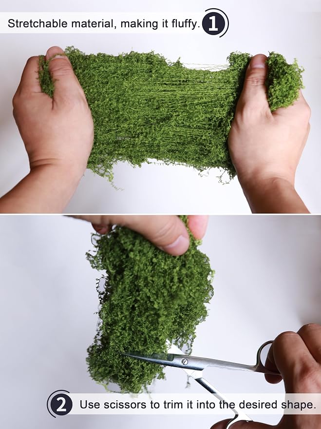 5.3oz Green Fake Moss Artificial Floral Moss Faux Plant - Image 9