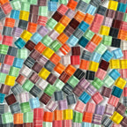 LITMIND 1.1LB Striped Crystal Glass Mosaic Tiles – Square Mix 10mm Assorted - Image 2