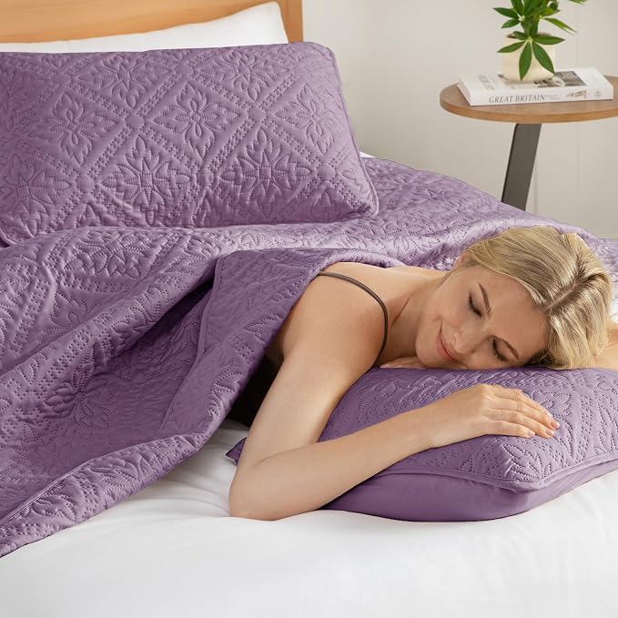 Exclusivo Mezcla King Quilt Bedding Set, Lightweight Soft Bedspreads Coverlets - Image 4