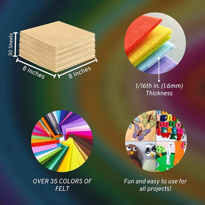 FabricLA Acrylic Felt Sheets for Crafts - Image 3