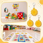 RattanView 24 Pcs Sun Craft DIY Wooden Sun Expressions Kits Color Your Own - Image 5