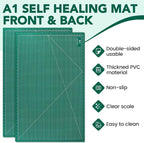Large Cutting Mat 24"x36", 1 Pack Double-Sided 5-Ply Self Healing Sewing - Image 4
