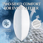 Blue Ridge Home Fashions Cooling Bed Pillows Queen Size Set of 2, Reversible - Image 2