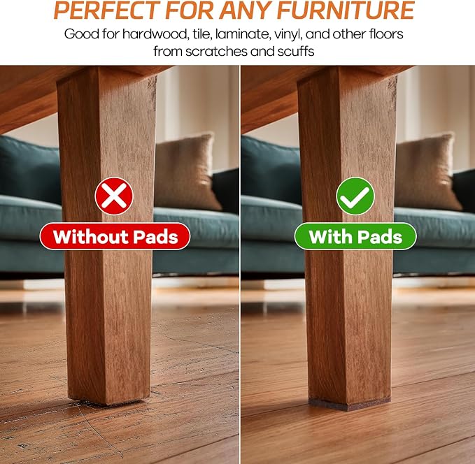 Furniture Pads 10 Pieces Self Adhesive Furniture Felt Pads, Anti Scratch - Image 3
