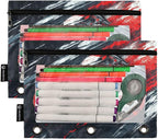 Truck Racing Car Pencil Pouch for 3 Ring Binder, 2 Pack Waterproof Pencil Bags - Image 2