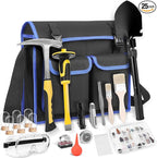 25 PCS Geology Rock Pick Equipment Kit, 28 oz. Rock Pick Hammer by ARTKUNST